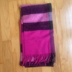 Pink Plaid Scarf